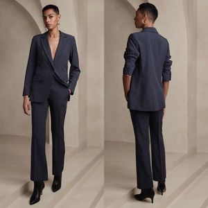 Banana Republic Navy Pinstripe Blazer